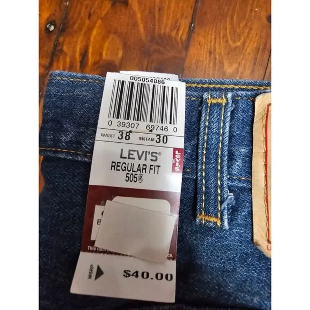 VINTAGE 2006 LEVIS 505 DENIM JEANS‎ REGULAR FIT 38X30 NEW WITH TAGS
